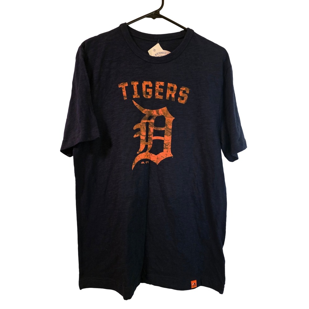 Majestic Detroit Tigers MLB T-Shirt‎ Graphic Print Tee Mens Size M